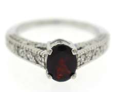 Sterling Silver Set of 4 Gemstone Rings