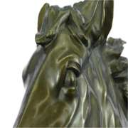 Triple Crown Winner Horse Head Bust Bronze Sculpture