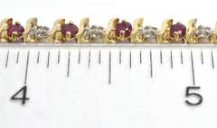 Diamond & Ruby Tennis Bracelet in 14KT