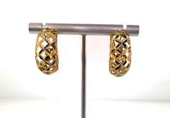 Beautiful Open-Weave 14kt Hoops