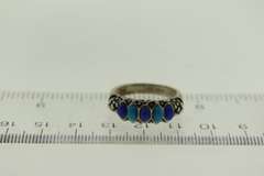 Sterling Silver Oval Shaped Aquamarine Ring
