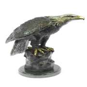 American Eagle Bronze Sculpture on Marble Base Figurine