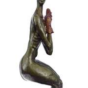 Clown Wearing only Gloves Bronze Sculpture