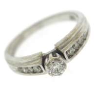 Dazzling 14kt WG Diamond with Channel Set Sides Ring