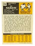 1971 Joe Namath Topps #250 Football Card