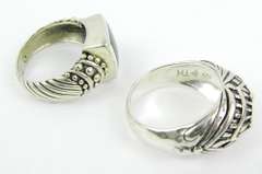 2 Chunky Sterling Silver Rings, Sizes 7 and 8