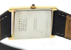 Seiko Tank Rectangle Gold Plated Quartz Watch