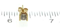 Simple Yellow Gold Diamond Cluster Stud Earrings