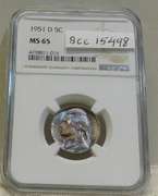 1951-D Jefferson Nic NGC MS-65