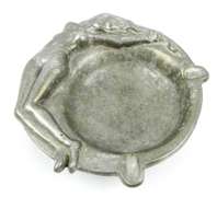 Fabulous Large Art Nouveau Nude Goddess Ashtray