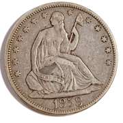 1858  Seated Half Dollar