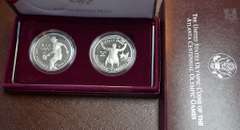 1996 Proof 2Coin$ Set, Tennis Wheelchair, OGP