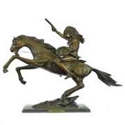 Indian on Horse Bronze Sculpture