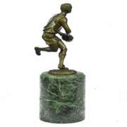 Rugby Player Trophy Bronze Statue