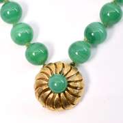 Double Stand Green Agate Necklace