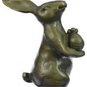 Mini Easter Bunny Bronze Sculpture