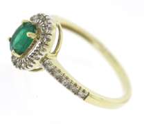 Favorite Oval Emerald & Diamond Halo Ring