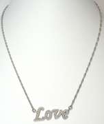 Diamond Love Necklace in Sterling Silver