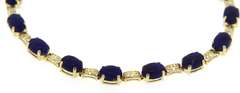 Exciting Oval Lapis Greek Key Line Bracelet