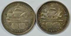 2 Gorgeous rainbow toned 1893 Columbian Commemoratives