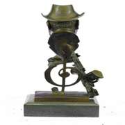 Sax Saxophone Player Salutes Jazz and Rhythm and Blues Bronze Sculpture