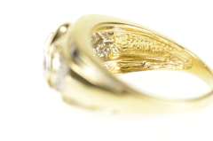 14K Yellow Gold 1.12 Ctw Diamond Encrusted Twist Band Ring