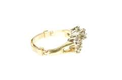 14K Yellow Gold 1950's 0.88 Ctw Diamond Engagement Bridal Set Ring