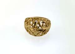 Stunning 14kt yellow gold filigree ring