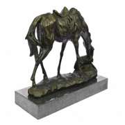 Dog and a Horse Friendship Bronze Sculpture
