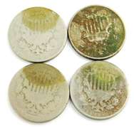 4 U.S. Shield Nickels, 1866-1869
