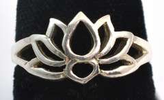 Simple Lotus Ring in Sterling Silver