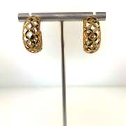 Beautiful Open-Weave 14kt Hoops