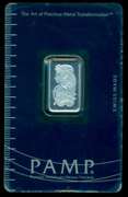 Pure Platinum PAMP 5 gram bar sealed in card