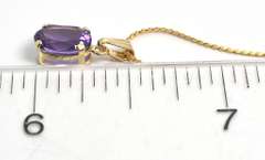 Lovely Amethyst Pendant & Chain, 14KT