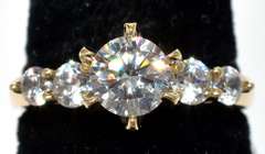 Incredible Flashy CZ Ring in Yellow Gold