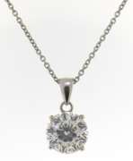 Sterling Silver Cubic Zirconia Necklace