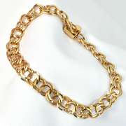 Traditional Double Link Charm Bracelet