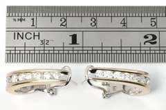 J Hoop WG Diamond Earrings