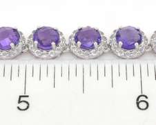 Prominent Amethyst & Topaz Necklace in Sterling Silver