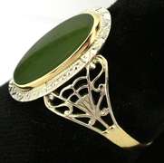 Vintage Two Tone Gold Gemstone Ring