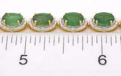 Sparkling Emerald & Diamond Bracelet in Vermeil