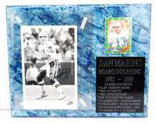 Signed Dan Marino Mounted Photo & Football Card