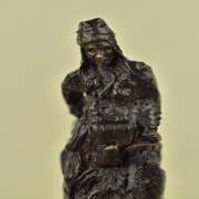 Native Indian Chief Riding Horse on a Rock Bronze Sculpture