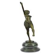 Exotic Dancer Bronze Sculpture on Marble base Figurine