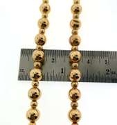 14kt yellow gold bead chain necklace
