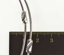 14K White Gold Layered Square Beaded Cocoon Statement Necklace