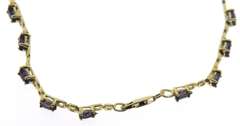 Beautiful Pear Iolite Line Bracelet in 14kt