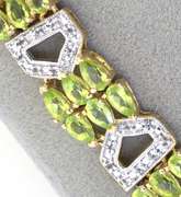 Absolutely Fascinating 48.31CTW Peridot & Topaz Necklace in Vermeil