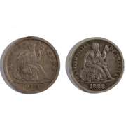 1839 And 1888 Seated Dimes