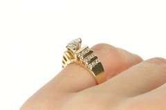 14K Yellow Gold 0.74 Ctw Marquise Diamond Channel Engagement Ring